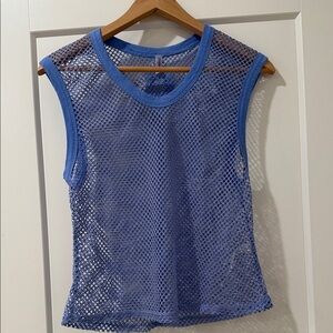 NWOT Free People Movement Purple Mesh Sleeveless Top Small 💜
